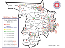 Middlesex opiate OD map