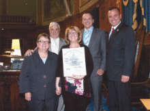 Karen LaFrazia and Rep. Donato