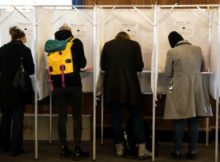 Tufts students voting photo by Alonso Nichols