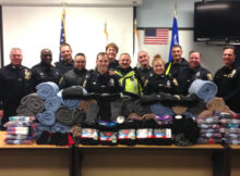 MPD members with clothing donation